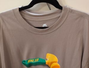 Nike Brown Short Sleeve Tee with Green and Yellow Graphic
